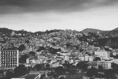 Siyah ve beyaz favela Rio de Janeiro, Brezilya için
