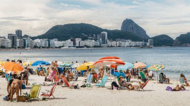 Rio de Janeiro, Brezilya için Copacabana Plajı'nda teşkil
