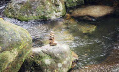 Yığılmış up orman bayraklarında ze akışında bitişik satıyor