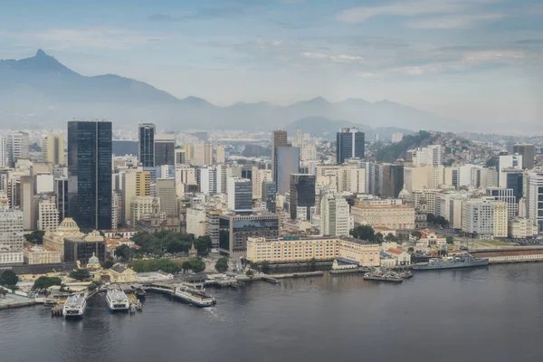 Luftaufnahme des Finanzzentrums von Rio de Janeiro, Brasilien, — Stockfoto