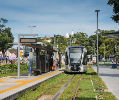 Rio de Janeiro Belediyesi şehir bölgesinde çalışan Vlts araç hafif raylı 2016 içinde tanıttı