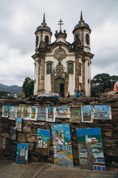 Iglesia en Ouro Preto, Minas Gerais, Brasil — Foto de Stock