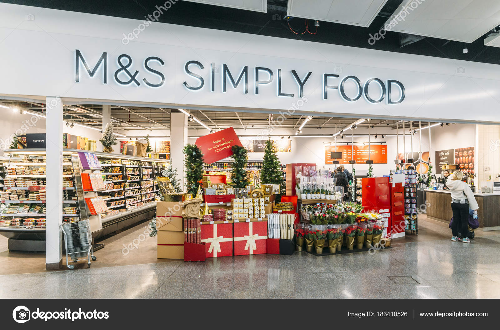 Marks And Spencer Marks And Spencers Simply Food Store South Terminal London Gatwick England Stock Editorial Photo C Brasilnut 183410526