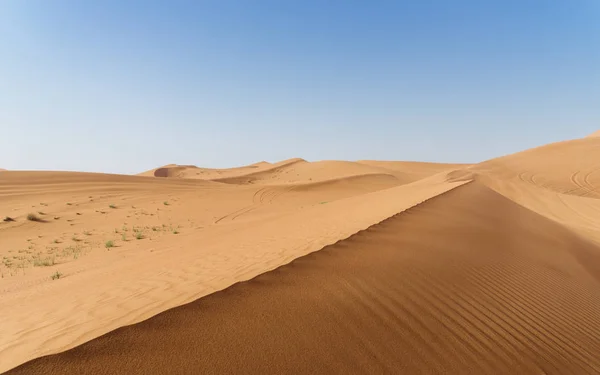 Hypnotic patterns of sand desert in the UAE desert, near Dubai, UAE — Stock Photo, Image