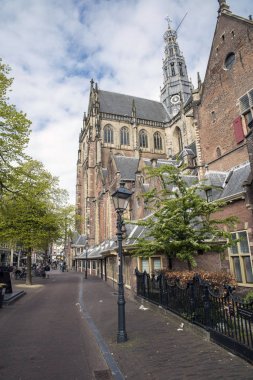 St. Bavo church in the center of Haarlem, Netherlands clipart