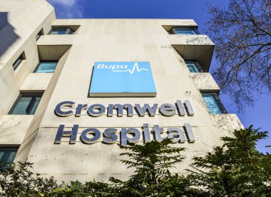 Cromwell Road, Londra, İngiltere, Birleşik Krallık, postcorde Sw5 dış Bupa Cromwell özel hastane kayıt