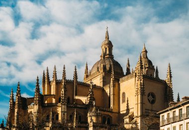 Segovia Cathedral, a Roman Catholic Gothic-style church in Spain clipart