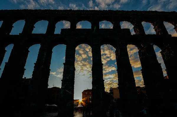 Aqueduct of Segovia, UNESCO World Heritage Site in Spain — Stock Photo, Image