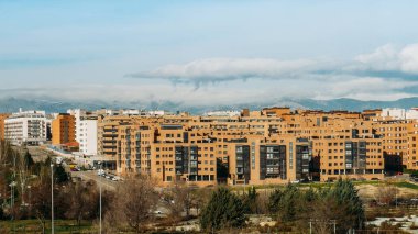 Las Tablas, Madrid, İspanya 'daki yerleşim yerlerinin manzarası