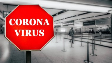 Coronavirus dur tabelasına yazıldı ve yolcuların genel havaalanı içerisinde pasaport kontrolüne ulaşması bekleniyor.