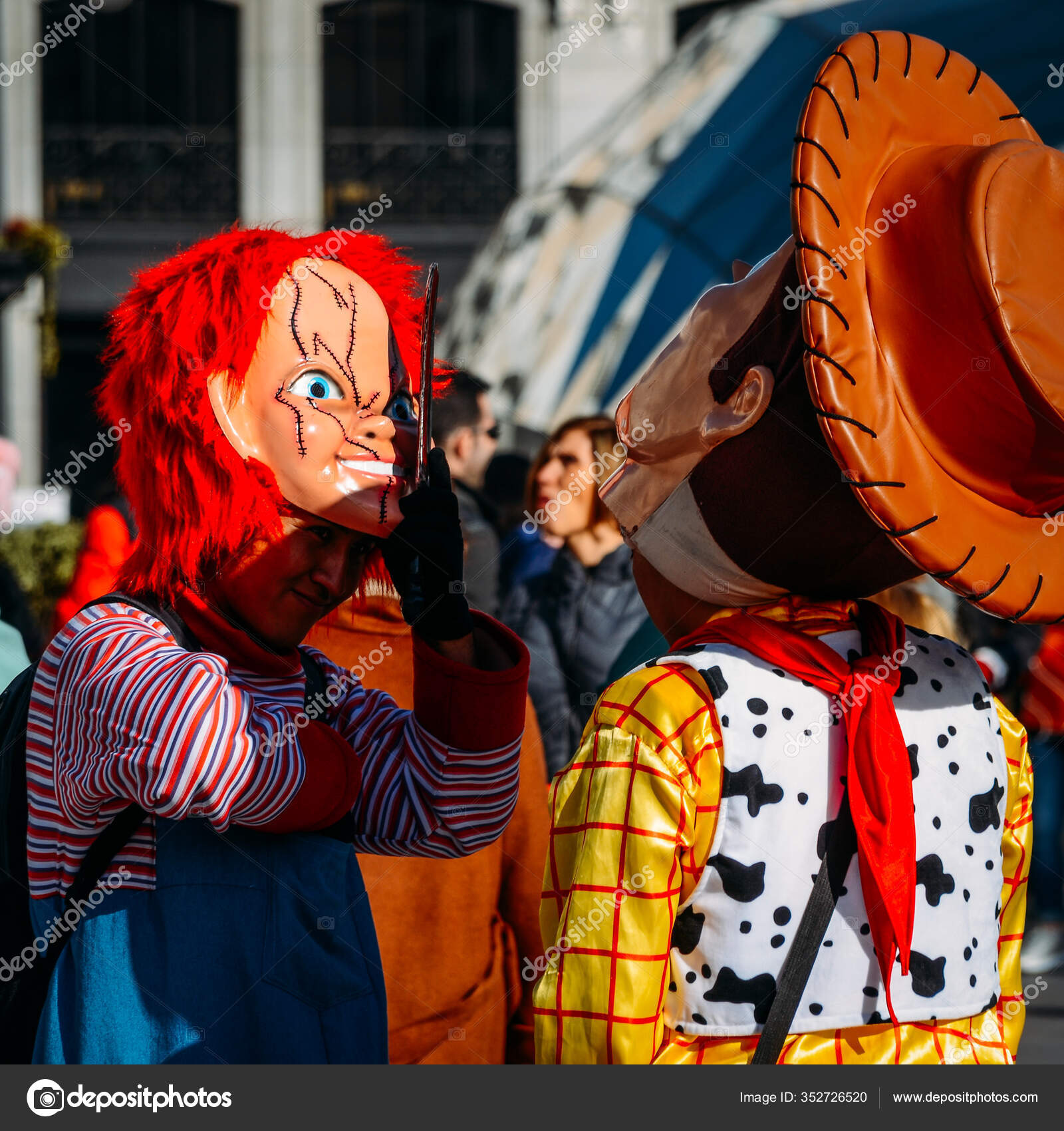 Madrid Spanya Mart 2020 Puerta Del Sol Spanya Chucky Gibi — Stok