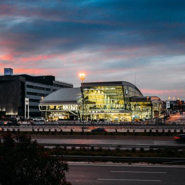 Madrid, Spain - March 11, 2020: Modern BMW madrid retailer in Las Tablas, Madrid, Spain