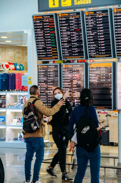 Madrid Spain March 2019 Coronavirus Precautions Bajaras Airport Madrid Spain — Φωτογραφία Αρχείου