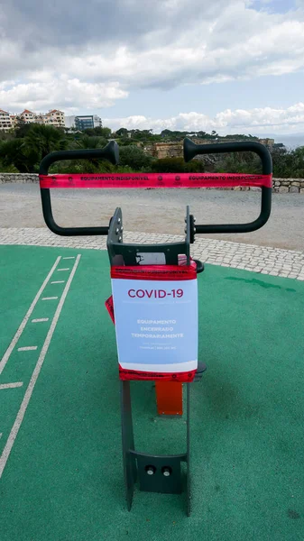Cascais Portekiz Mart 2020 Coronavirus Covid Salgını Nedeniyle Yetkililer Tarafından — Stok fotoğraf