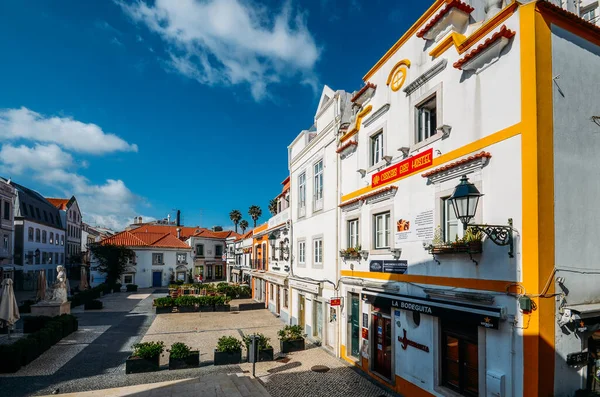 Cascais Portugal Maart 2020 Deserted Touristic Restaurants Bars Area Center — Stockfoto