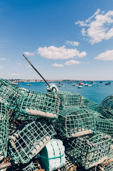 Alte Fischereiausrüstung Hafen Von Cascais Bei Lissabon Portugal — Stockfoto