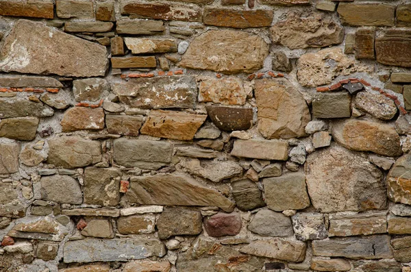 Doğal Taşlardan Yapılmış Antik Bir Duvar Antik Kalıntılar — Stok fotoğraf
