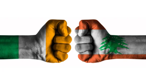 Кот Дивуар Против Ливана — стоковое фото