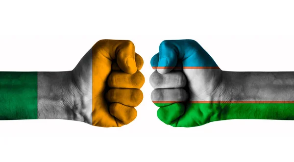 Elfenbeinküste Gegen Usbekistan — Stockfoto