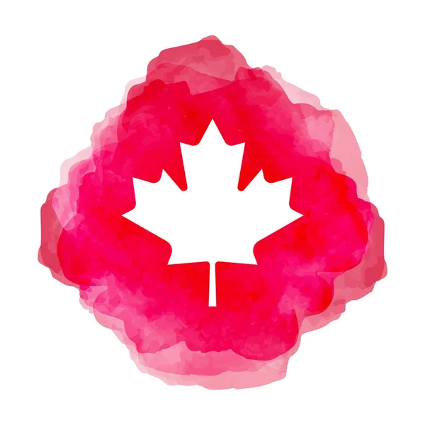 Icône Drapeau Canada Feuille Érable — Image vectorielle