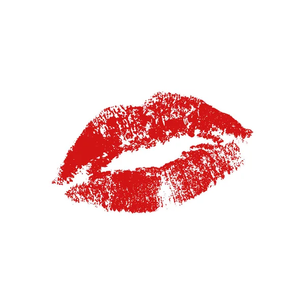 Beso Sexy Rojo Lápiz Labial — Vector de stock