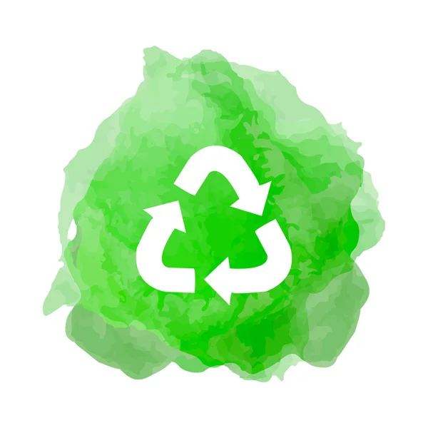 Icona Del Riciclaggio Ambiente Verde — Vettoriale Stock