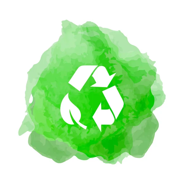 Icona Del Riciclaggio Ambiente Verde — Vettoriale Stock
