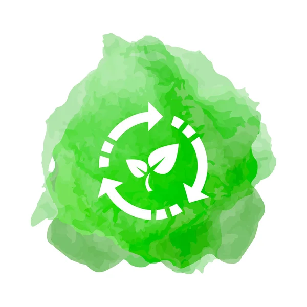 Icono Reciclaje Entorno Verde — Vector de stock