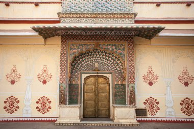 Jaipur, Hindistan - 26 Aralık 2012. Jaipur City Palace, Rajasthan bir geçit