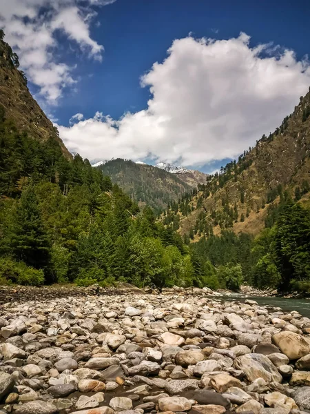 Bella Vista Sulle Montagne Himalayane Kasol Valle Parvati Himachal Pradesh — Foto Stock