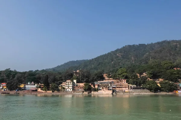 Rishikesh Indien Dezember 2016 Schöner Blick Auf Den Ganga Damm — Stockfoto