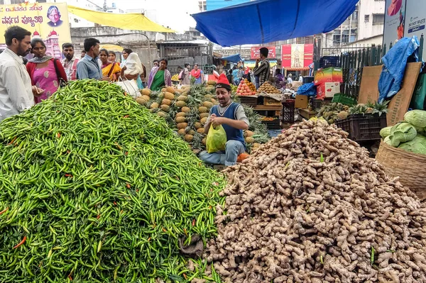 Bangalore India Diciembre 2016 Mercado Central Bangalore — Foto de Stock