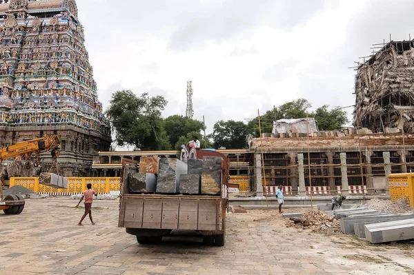 Chidambaram Índia Dezembro 2016 Vista Templo Nataraja Chidambaram Tamil Nadu — Fotografia de Stock