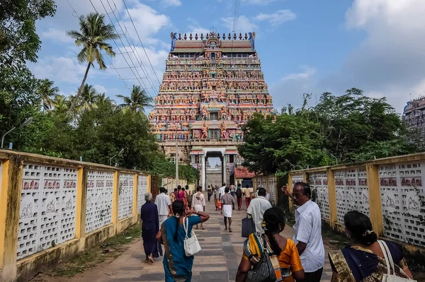 Chidambaram Índia Dezembro 2016 Vista Templo Nataraja Chidambaram Tamil Nadu — Fotografia de Stock