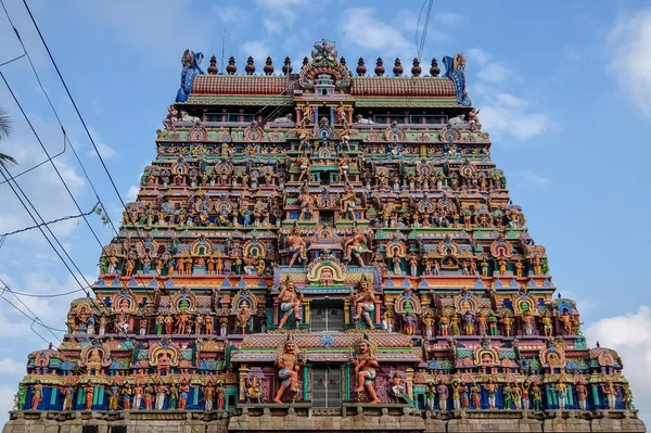 Chidambaram Índia Dezembro 2016 Vista Templo Nataraja Chidambaram Tamil Nadu — Fotografia de Stock