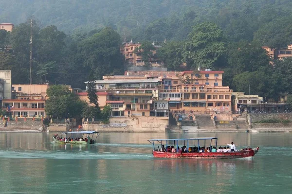 Rishikesh Indien November 2017 Schöner Blick Auf Den Ganga Damm — Stockfoto
