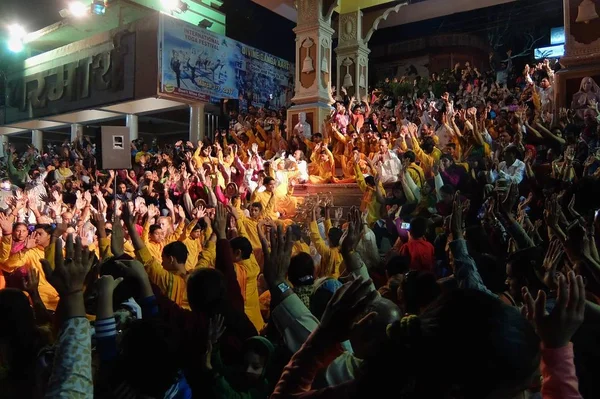 Rishikesh India Noviembre 2017 Ganga Aarti Ceremonia Parmarth Niketan Ashram — Foto de Stock