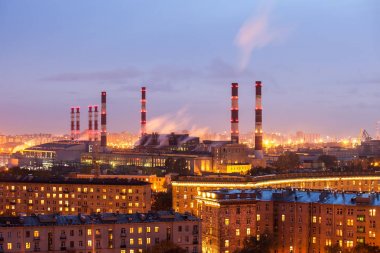 Saint-Petersburg, Rusya Sanayi Bölgesi çatı üstten görünüm