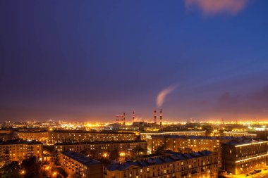 Saint-Petersburg, Rusya Sanayi Bölgesi çatı üstten görünüm