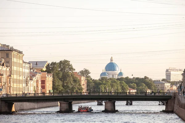 Sankt Petersburg Ryssland Circa Juni 2011 Vacker Solnedgång Utsikt Över — Stockfoto