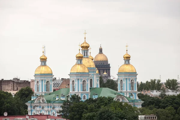 Vista Superior Paisagem Urbana São Petersburgo Com Isaacs Catedral Naval — Fotografia de Stock