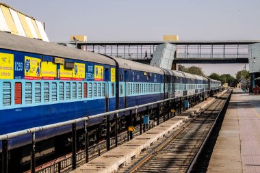 Bikaner, Hindistan - Mart 2018. Bikaner tren istasyonunun görünümü.