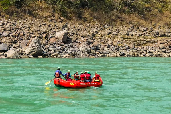 Rishikesh Indie Circa Duben2018 Rafting Řece Ganga Rishikesh Uttarkhand Indie — Stock fotografie