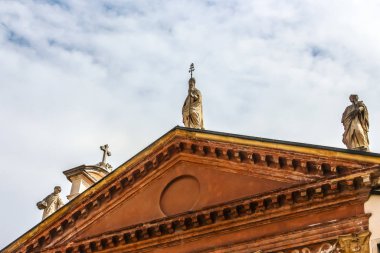 Padova, İtalya - Eylül 2018. Padova 'nın güzel mimarisi.