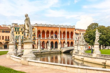 Padova, Italy - Circa September 2018. View of Prato della Valle square in sunny day. clipart