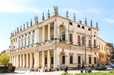 Vicenza, İtalya - Eylül 2018. Vicenza Şehir Müzesi (Palazzo Chiericati).