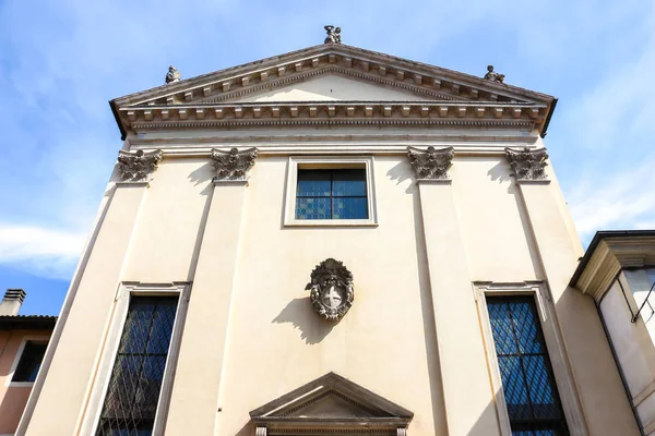 Vicenza Włochy Około Września 2018 Fasada Kościoła Katolickiego Chiesa San — Zdjęcie stockowe