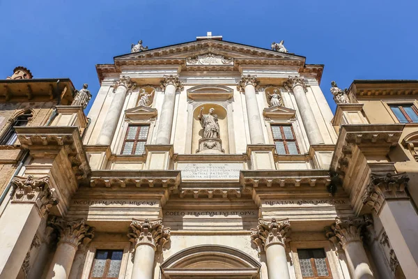 Vicenza Olaszország Nagyjából 2018 Szeptember Gyönyörű Homlokzata Katolikus Templom Chiesa — Stock Fotó