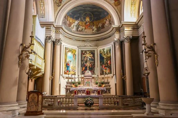 Monteforte Alpone Italië Circa September 2018 Interieurs Van Katholieke Kerk — Stockfoto