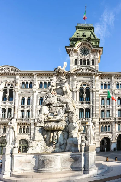 Trieste Italia Circa Agosto 2018 Veduta Dell Edificio Del Comune — Foto Stock